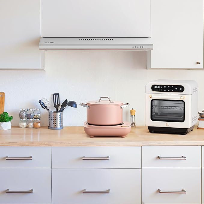 CIARRA Portable Induction Cooktop – Slim Single Burner Electric Cooktop with Sensor Touch, Digital Timer & Safety Lock, Portable Stove Top Electric for Countertop Cooking, Induction Cooker, Pink