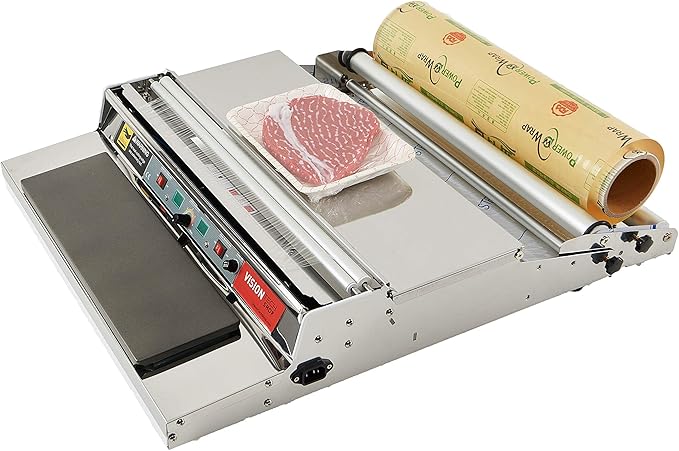 VisionTechShop VTH-500, 20 Inch / 500 mm Hand Wrapping Machine Film Wrapper for Food Packaging, Large Tray, MADE IN KOREA