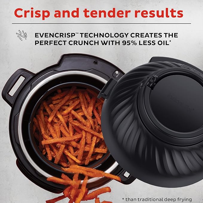 Instant Pot Pro Crisp 11-in-1 Air Fryer and Electric Pressure Cooker Combo with Multicooker Lids that Air Fries, Steams, Slow Cooks, Sautés, Dehydrates, & More, Free App With Over 800 Recipes, 8 Quart