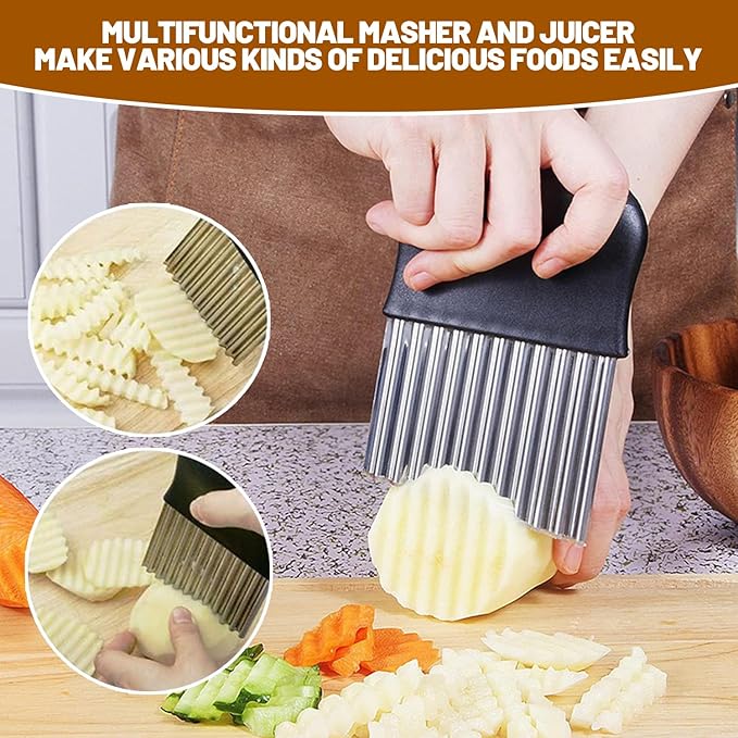 Heavy Duty Stainless Steel Professional Ricer for Mashed Potatoes and Ricer Kitchen Tool, Mash Potato Masher for Creamy Mashed Potatoes (Potato Ricer Set)