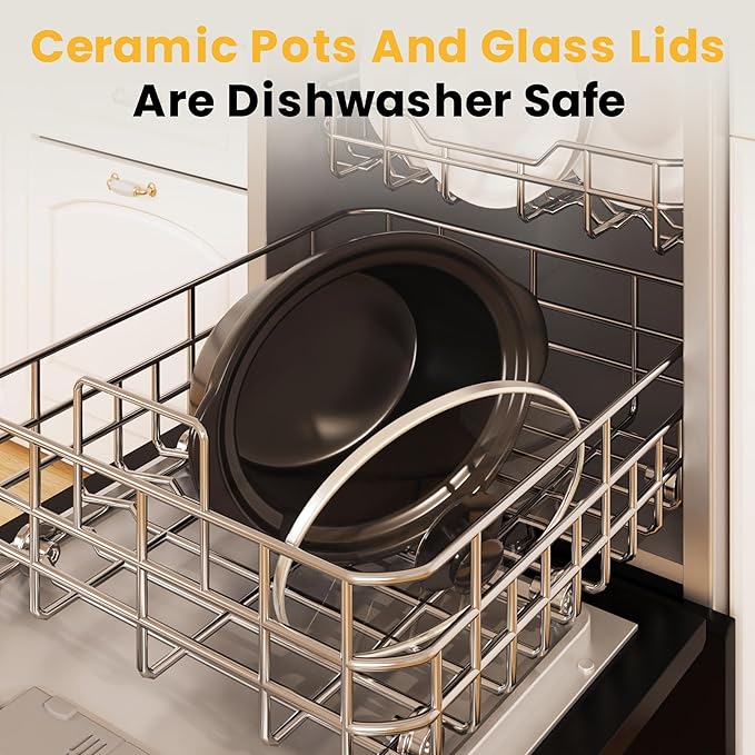 Sunvivi Triple Slow Cooker, Buffet Server and Food Warmer, Small Mini Pot with 3 Adjustable Temp & 3 Visible Glass Lids, for Parties, Holidays and Entertaining, Stainless Steel, 3 * 1.5 Quarts