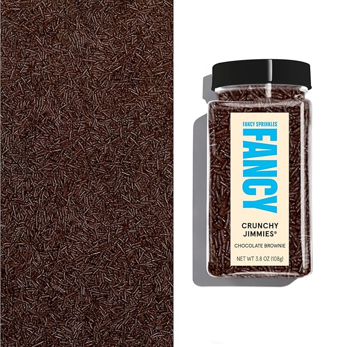 Fancy Sprinkles Chocolate Jimmies Crunchy Sprinkles, Real Sugar, For Ice Cream, Cookies, Cakes, Cupcakes, Dessert Decorating Sprinkles (0.5c)
