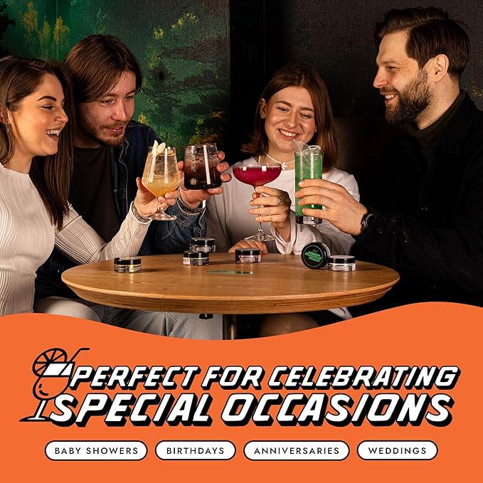 MONÉGASQUE Orange Edible Glitter for Drinks 10g – Edible Glitter for Cakes & Cocktails – Orange Cupcakes & Halloween Cake Decorations Spray Sprinkles – Drink Shimmer Powder for Cocktail Sparkles