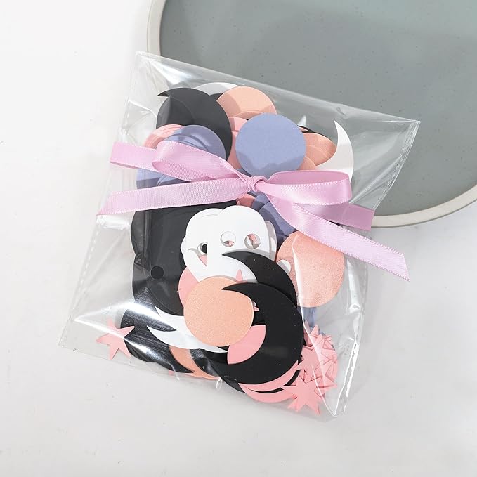 230psc Halloween Spooky Confetti - Pink Halloween Confetti, Spooky One Two Spooky Birthday Decorations, Halloween Table Decor, Girls Ghost Confetti