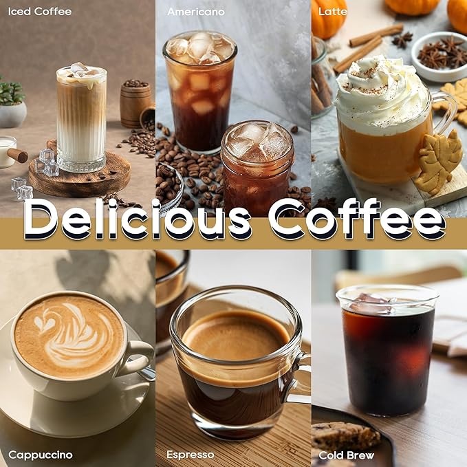 CUSIMAX Espresso Machine for Home, 20 Bar Expresso Coffee Machine,One-touch Control,Automatic Milk Frother,Compact Black Stainless Steel Cappuccino Machine,Ideal for Offices and Homes