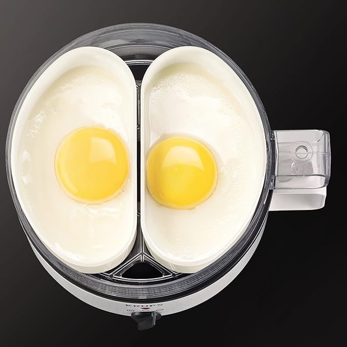 KRUPS F23070 Egg Cooker with Water Level Indicator, 7-Eggs capacity, White