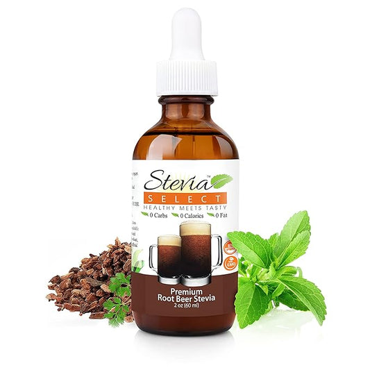 Stevia Select Root Beer Flavored Liquid Stevia – Zero Calorie Coffee, Tea, Drink & Baking Sweetener, All-Natural, No Erythritol, Keto-Friendly Sugar Alternative, 300 Servings – 2 Oz (1 Pack)