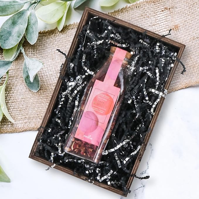 MagicWater Crinkle Cut Paper for Gift Baskets - 2LB - Black & Silver - Perfect for Shredded Paper Filler, Basket Filler, Gift Boxes, Bridesmaid Gifts, Halloween Stuffers & More – For All Occasions