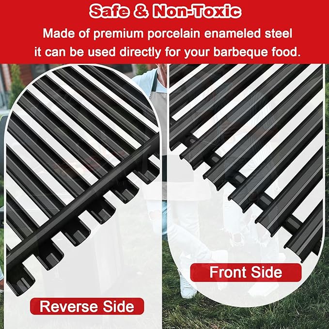 DELSbbq 17.4" x 11.8" Grill Cooking Grates for Weber Spirit 300, Spirit 700, Genesis Silver B/C, Genesis Gold B/C, Genesis Platinum B/C, Genesis 1000-3500,Grill Grates Replacement for 7525 7526 7638