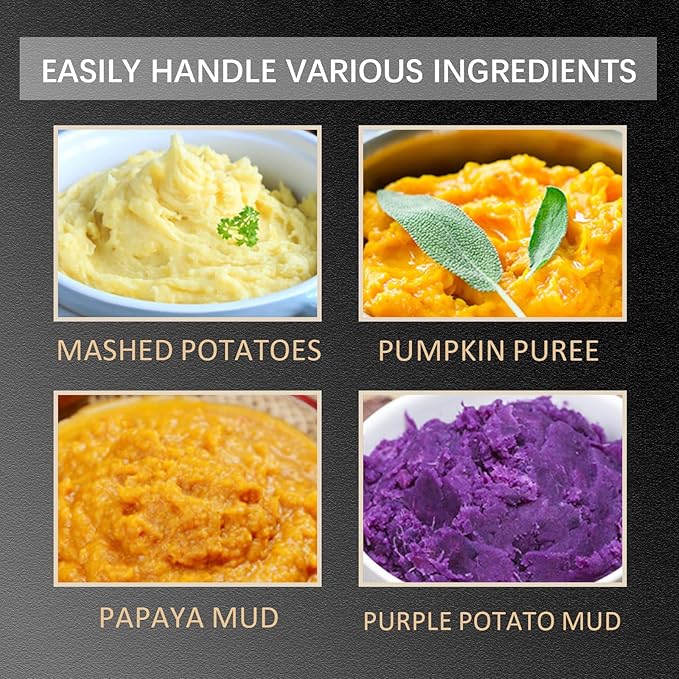 Mashed Potato Masher, Bean Smasher with Stainless Steel Handle, Heavy Duty Meat Masher Triturador de Papas para Pure, Suit for Potato, Guacamole, Fruits, Avocado, Bean and More