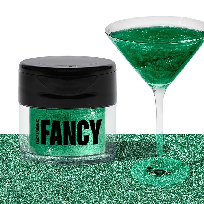 Fancy Sprinkles Emerald Green Premium Edible Glitter, 100% Edible Glitter for Sparkling Food & Drinks No Taste or Texture (4gm)