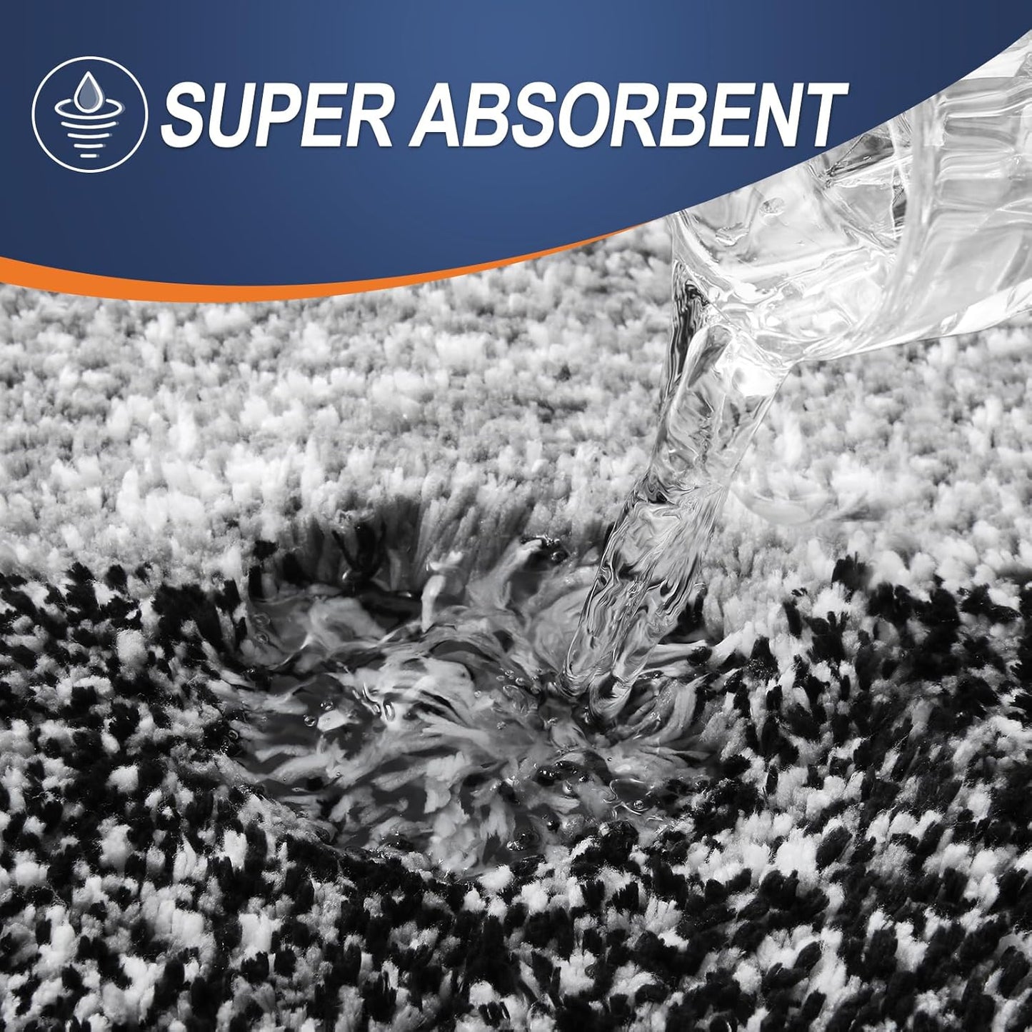 OLANLY Bathroom Rugs Mat 59x35, Extra Soft Absorbent Microfiber Bath Rugs, Rubber Backing, Quick Dry, Machine Washable Bath Mats for Bathroom Floor, Tub and Shower, Home Decor Accessories, Black