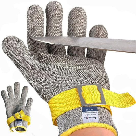 Dowellife Level 9 Cut Resistant Glove, Grey, Small (Pack of 2)