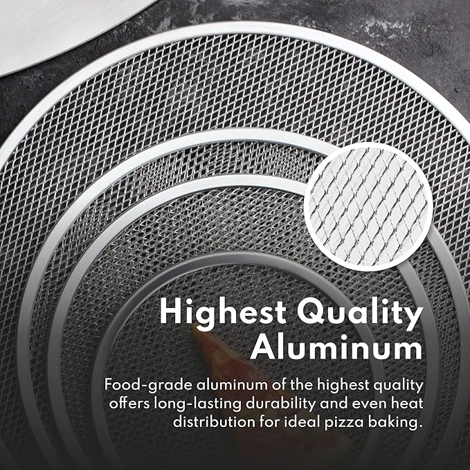 New Star Foodservice Restaurant-Grade Aluminum Pizza Baking Screen, Seamless (18-Inch (Pack of 1))