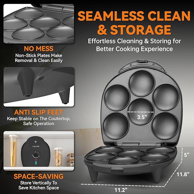 Baker's Friend Electric Arepas Maker with Browning Control, Mini Pancakes Maker, Pancake Maker Pan, Tostiarepa, Makes Arepas, Corn Patties, Mini Pancakes, Breakfast Sandwiches, Fried Eggs, Graphite