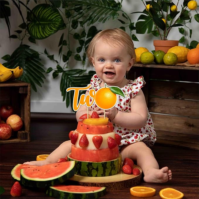 Seyal® Orange Two Cake Topper