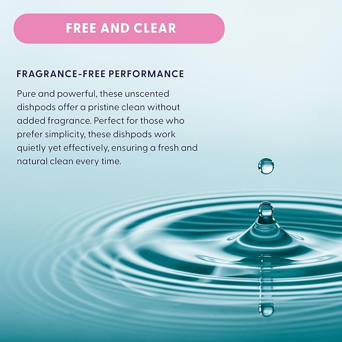 Natural Dishwasher Pods | Plant Based Enzymes Dishwasher Detergent, Free & Clear (Unscented), Eco-Friendly, Tough on Grease & Food Residue | 2 Pack of 60, 120 Pods