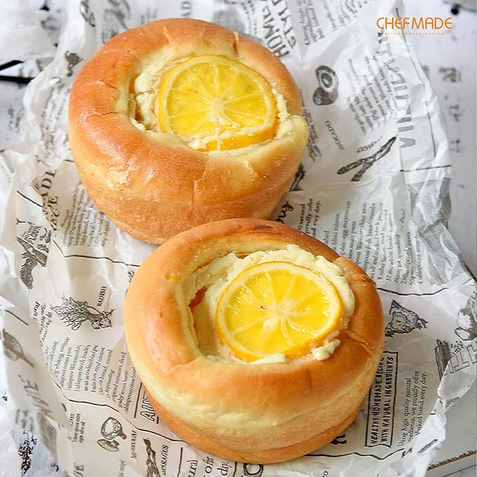 CHEFMADE Mini Cheese Cake Pan Set, 4-Inch 4Pcs Non-Stick Round Cake and Loaf Bakeware for Oven and Instant Pot Baking (Champagne Gold)