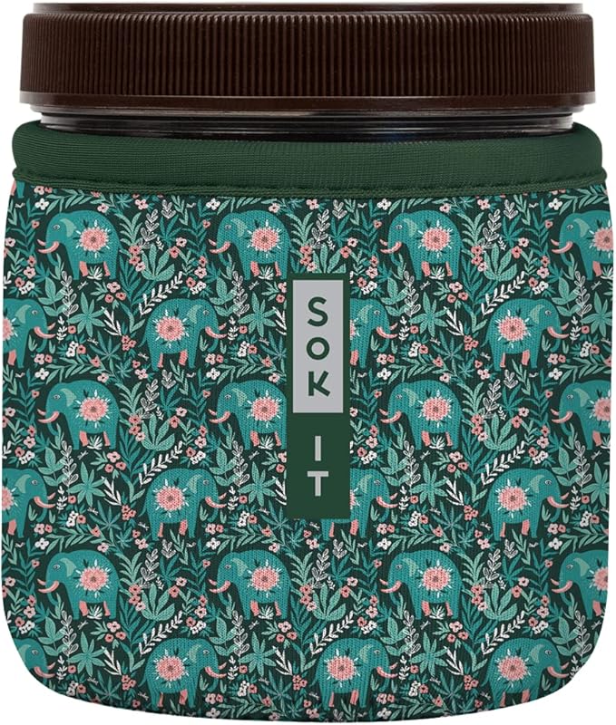 Sok It IceCreamSok Insulated Neoprene Cover (Baby Elephant Walk, Straight Ice Cream Pints)