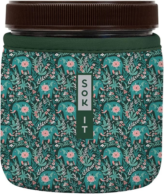 Sok It IceCreamSok Insulated Neoprene Cover (Baby Elephant Walk, Straight Ice Cream Pints)