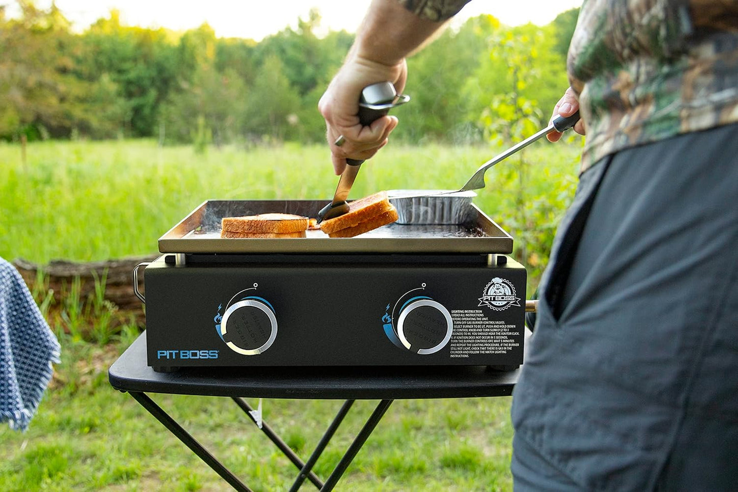 Pit Boss 10960 2-Burner Tabletop Griddle, Black