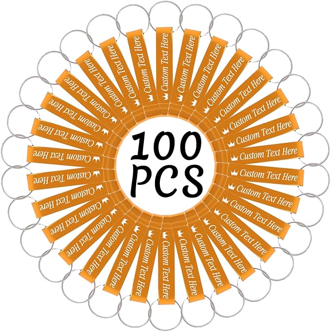 100PCS Personalized Bottle Opener Keychain Bulk Custom Beer Bottle Opener with Logo Text Engraved Wedding Bottle Opener Favors Customized Gifts for Guests Baby Shower Birthday Party-Gold