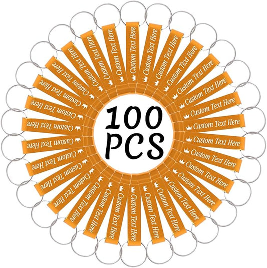 100PCS Personalized Bottle Opener Keychain Bulk Custom Beer Bottle Opener with Logo Text Engraved Wedding Bottle Opener Favors Customized Gifts for Guests Baby Shower Birthday Party-Gold