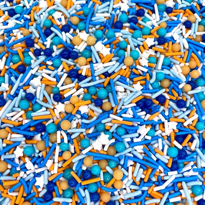 Manvscakes | Sprinkles | 4 oz | Cake sprinkles | Cupcake sprinkles | Baking | Sprinkle mix | Edible sprinkle (Baby blue)