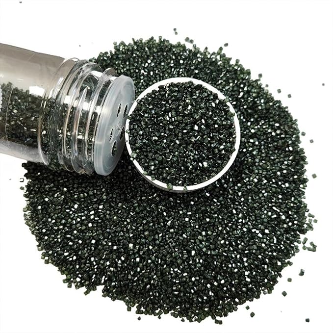 Sentovac Black Sanding Sugar for Baking Edible Sparkling Sugar Sprinkles Coarse Sugar Crystals for Baking Topping Cake Cookie Cupcake Topper Ice Cream Decoration Supplies 3.2 OZ