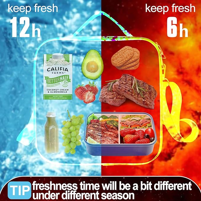 Insulated Lunch Bag With Adjustable Shoulder Strap, Nylon Preppy Lunch Box Large Insulated Lunch Bag Reusable Lunch Tote Bag with Smiley Preppy LunchBag for Girls School Travel Picnic (Dark green)