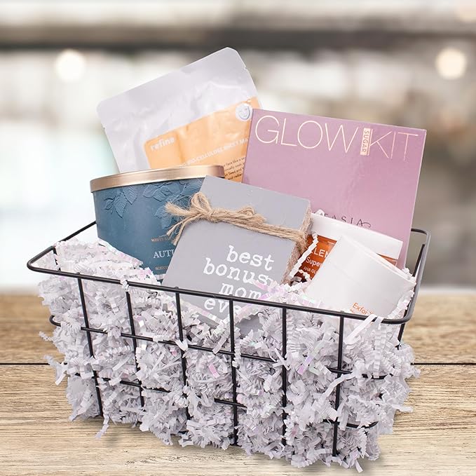 MagicWater Crinkle Cut Paper for Gift Baskets - 2LB - Diamond White - Perfect for Shredded Paper Filler, Basket Filler, Gift Boxes, Bridesmaid Gifts,Halloween Stuffers & More – Ideal for All Occasions