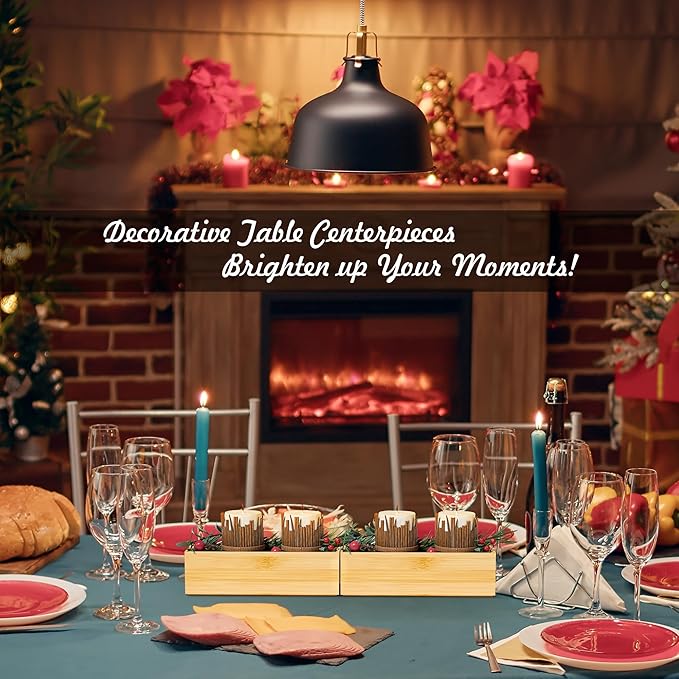 Kitchen Drawer Organizer Bins, Stackable Bamboo Deep Drawer Organizer for Silverware, Utensils, Cutlery, Flatware, Junk Drawer, Dresser, Bathroom, 9" x 3" x 2.5" (Set of 2)