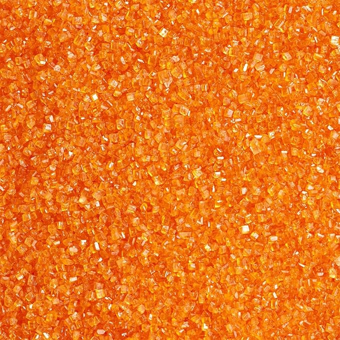 Sentovac Orange Sanding Sugar for Baking Edible Sparkling Sugar Sprinkles Coarse Sugar Crystals for Baking Topping Cake Cookie Cupcake Topper Ice Cream Decoration Supplies 3.2 OZ