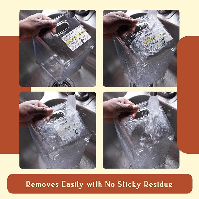 InStockLabels Dissolvable Food Labels - 2” x 3” (2500 Labels) - Rotation Food Stickers for Kitchen & Restaurant Supplies - Ideal for Jar, Containers and Freezer Storage, Kitchen Stickers