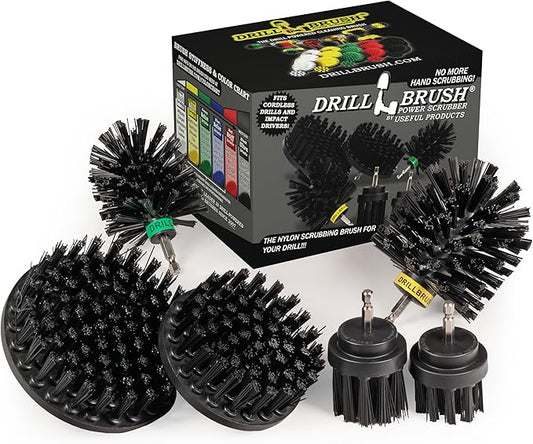 The Ultimate No-Wire Grill Brush Kit - BBQ Accessories - Drill Brush - Rust Remover - Cast Iron Skillet - Grill Cleaner - BBQ Brush - Grill Accessories - Grill Scraper - Electric Smoker - Gas Grill