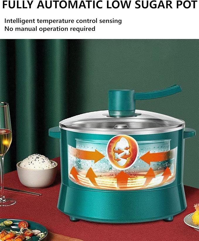 4L Multifunctional Pot, 110v Automatic Lifting Low Sugar Rice Cooker, 900w Manual Lifting Electric Hot Pot. A Steaming/Boiling/Stewing Pot That Can Keep Warm And Timed