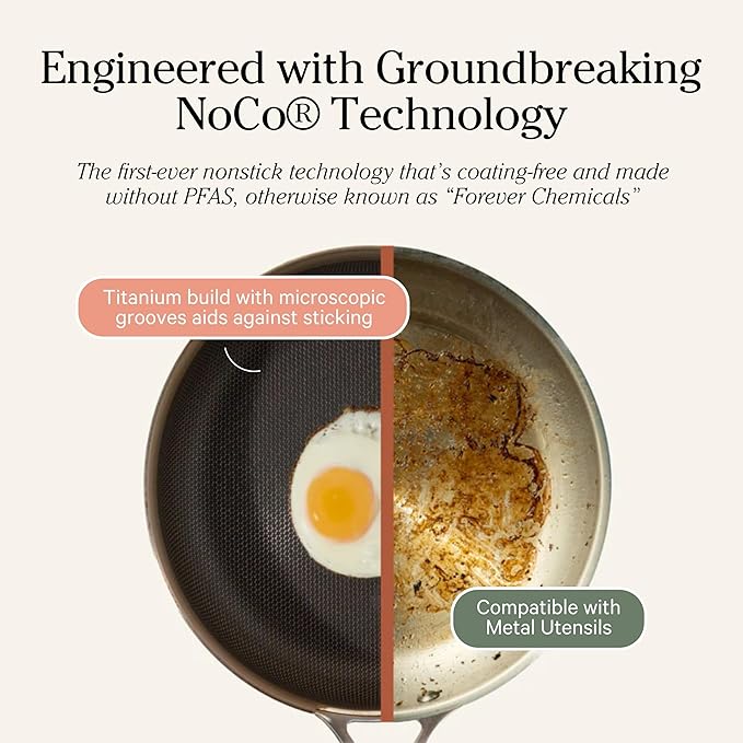 Our Place Titanium Pro Cookware Duo – Always Pan & Perfect Pot with Nonstick No-Coating Technology | Tri-Ply Titanium & Stainless Steel | Safe for Oven, Induction & All Cooktops up to 750°F | Gold