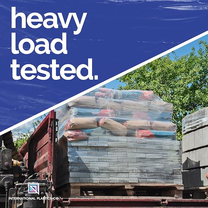 International Plastics Co. 15" Plastic Stretch Film Wrap with Tension Handles 1200ft Each 500% Stretch Clear Cling Durable Adhering Packing Moving Packaging Heavy Duty Shrink