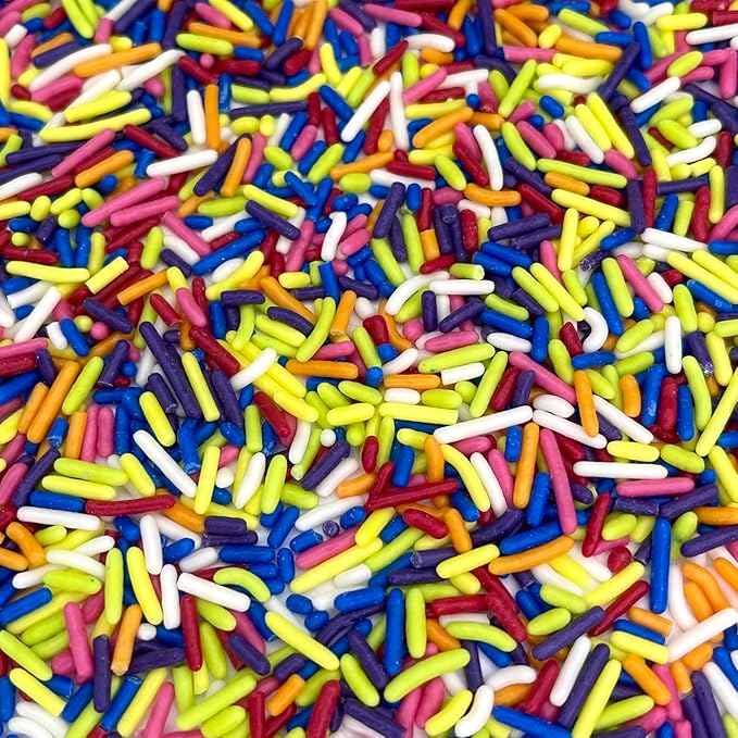 Manvscakes, Natural Rainbow Sprinkles, No Artificial Dyes, Gluten Free, Nut Free, 3 ounces, Cake Decorations, Cupcake Sprinkle Blend, Baking, Birthday Cake, Ice Cream Topping