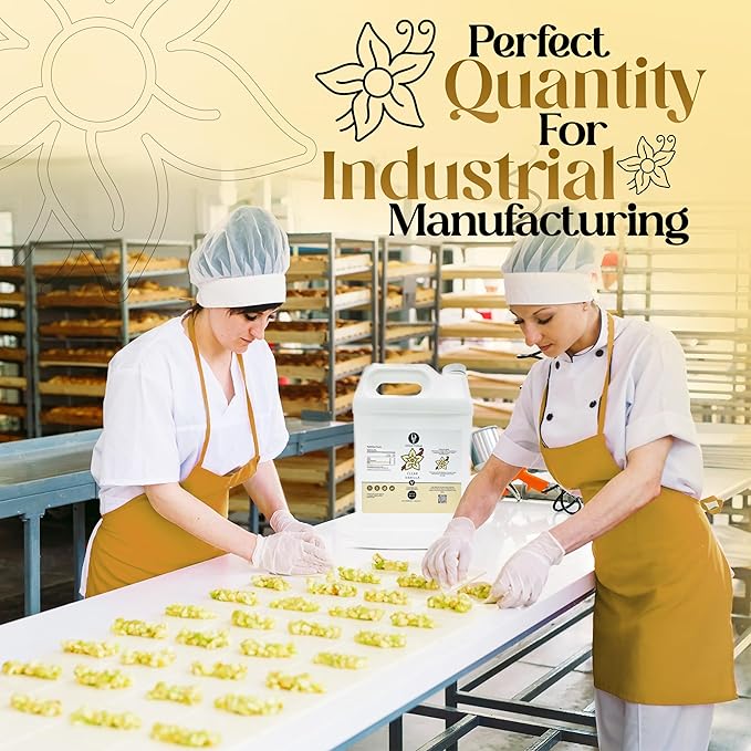 Dolce Flav Clear Double Strength Imitation Vanilla Extract - 1 Gallon - Gluten-Free, Keto-Friendly & Sugar-Free Vanilla Flavoring with Natural and Artificial Vanilla Flavor