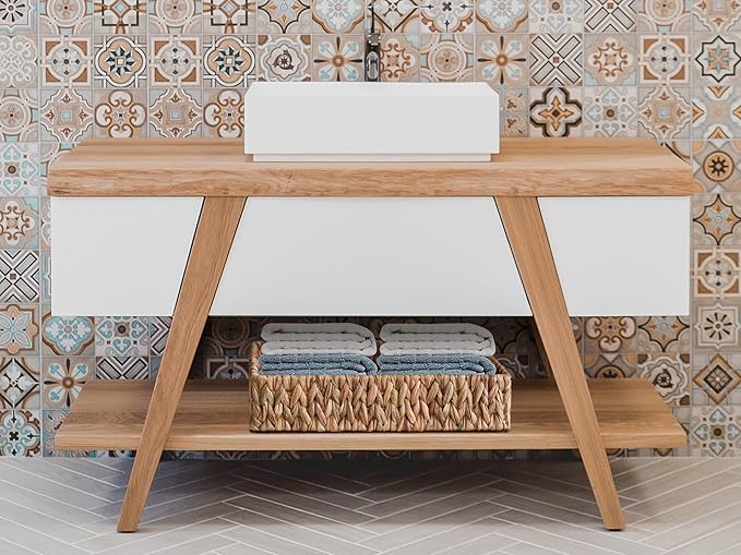 StorageWorks Large Water Hyacinth Tray for Bathroom, Wicker Storage Basket for Shelves, Handwoven Natural Hyacinth Baskets for Organizing, 2-Pack