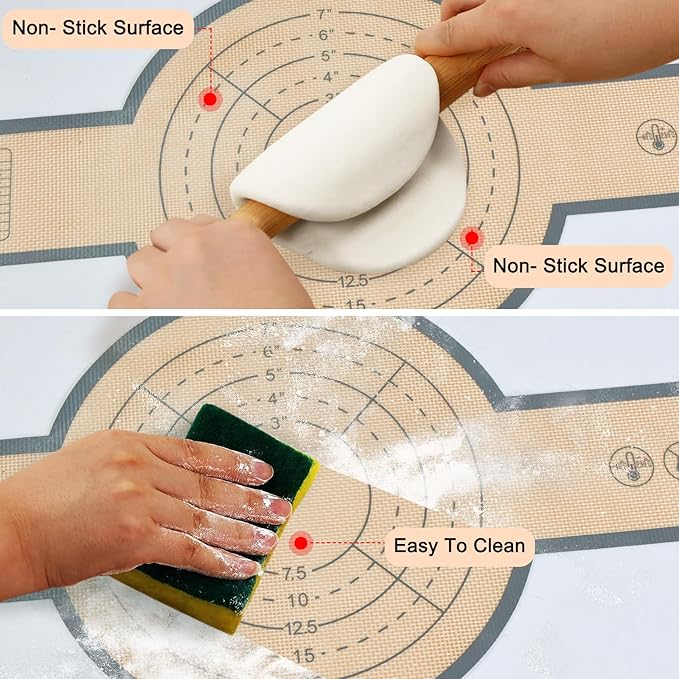 Silicone Bread Sling for Dutch Oven, 2 PCS Non-Stick & Easy Clean Reusable Silicone Bread Baking Mat with Long Handles, Easy to Transfer Sourdough Bread(Grey), medium, Gray