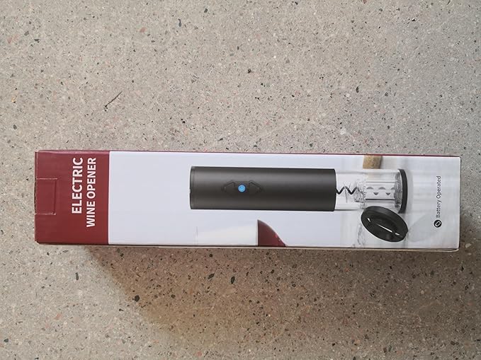 CIRCLE JOY Electric Wine Opener, Battery Wine Opener, Wine Bottle Opener, Electric Corkscrew, Wine Puller, Wine Screwpull, Uncorker, Cork Remover, Stainless Steel
