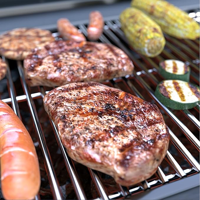 17.5" Stainless Steel 7639 Cooking Grates for Weber Spirit 300 Series, Spirit 700, Genesis Silver B/C, Genesis Gold B/C, Genesis Platinum B/C, Genesis 1000-3500, 7638