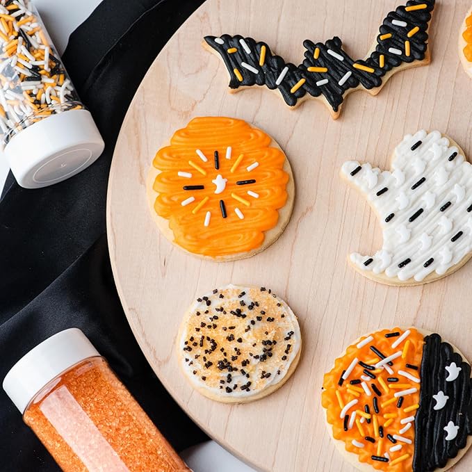 Sweets Indeed Sprinkles, 4 Pack, Edible Sprinkle Mix, Perfect for Cake Decorations, Baking, Ice Cream, Cookies, Cupcake Topper (Natural Halloween)