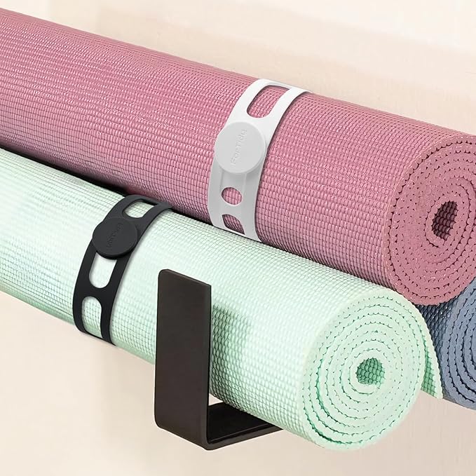 Silicone Utility Strap for Slow Cooker Lid, Pot, Bento Box, 21.65 In Reusable Elastic Self-Lock Silicone Tie for Bundling or Organizing Curtain, Cords, Yoga Mat, Camping Mat, 2pcs (Black&White)