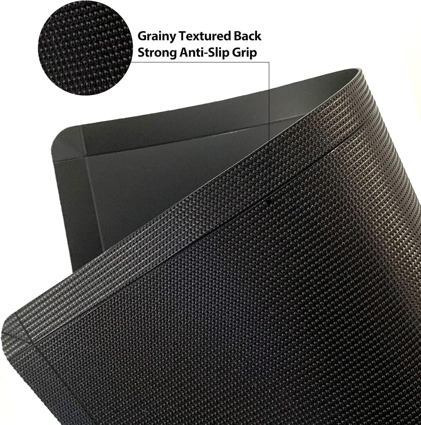 WK Flexible Plastic Cutting Boards Mats with Lip, Foldable Cutting Board for Kitchen Set of 3, Black Cutting Boards for Meat, Nonslip Cutting Mats Sheets, BPA Free, Dishwasher Safe