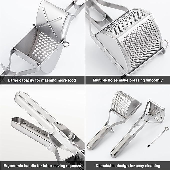 MyLifeUNIT Potato Ricer, Heavy Duty Commercial Potato Ricer and Masher