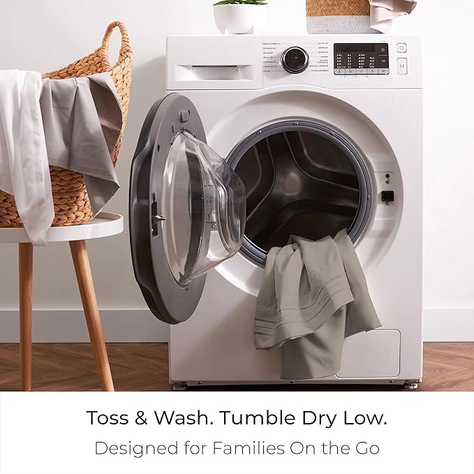 Mellanni Full Sheets Set - 4 PC Iconic Collection Bedding - Hotel Luxury, Extra Soft, Cooling Bed Sheets - Wrinkle, Fade, Stain Resistant (Full, Tan)