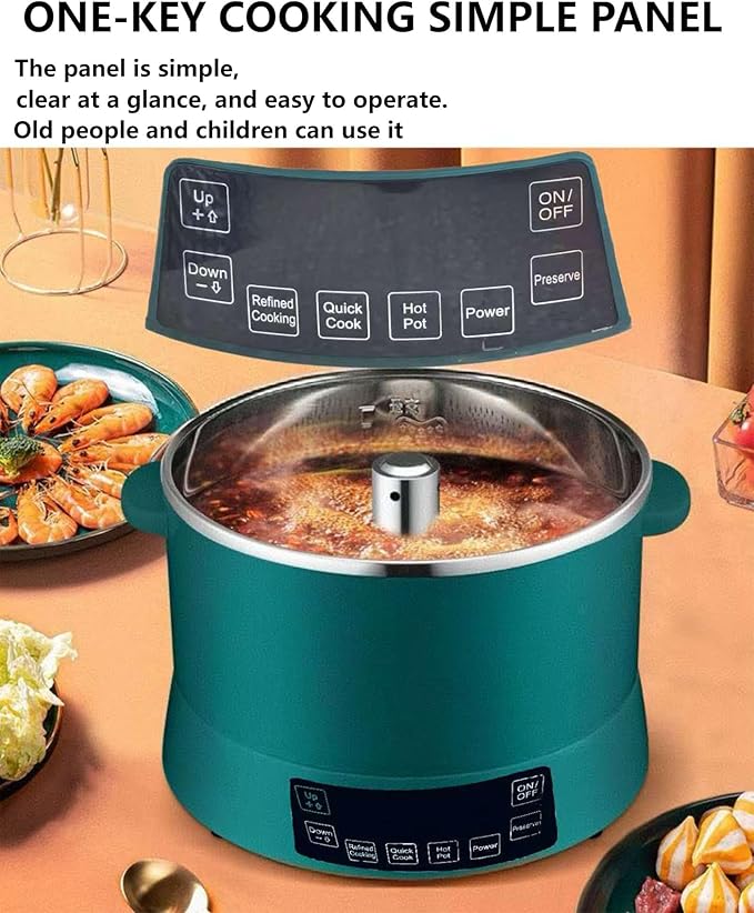 4L Multifunctional Pot, 110v Automatic Lifting Low Sugar Rice Cooker, 900w Manual Lifting Electric Hot Pot. A Steaming/Boiling/Stewing Pot That Can Keep Warm And Timed